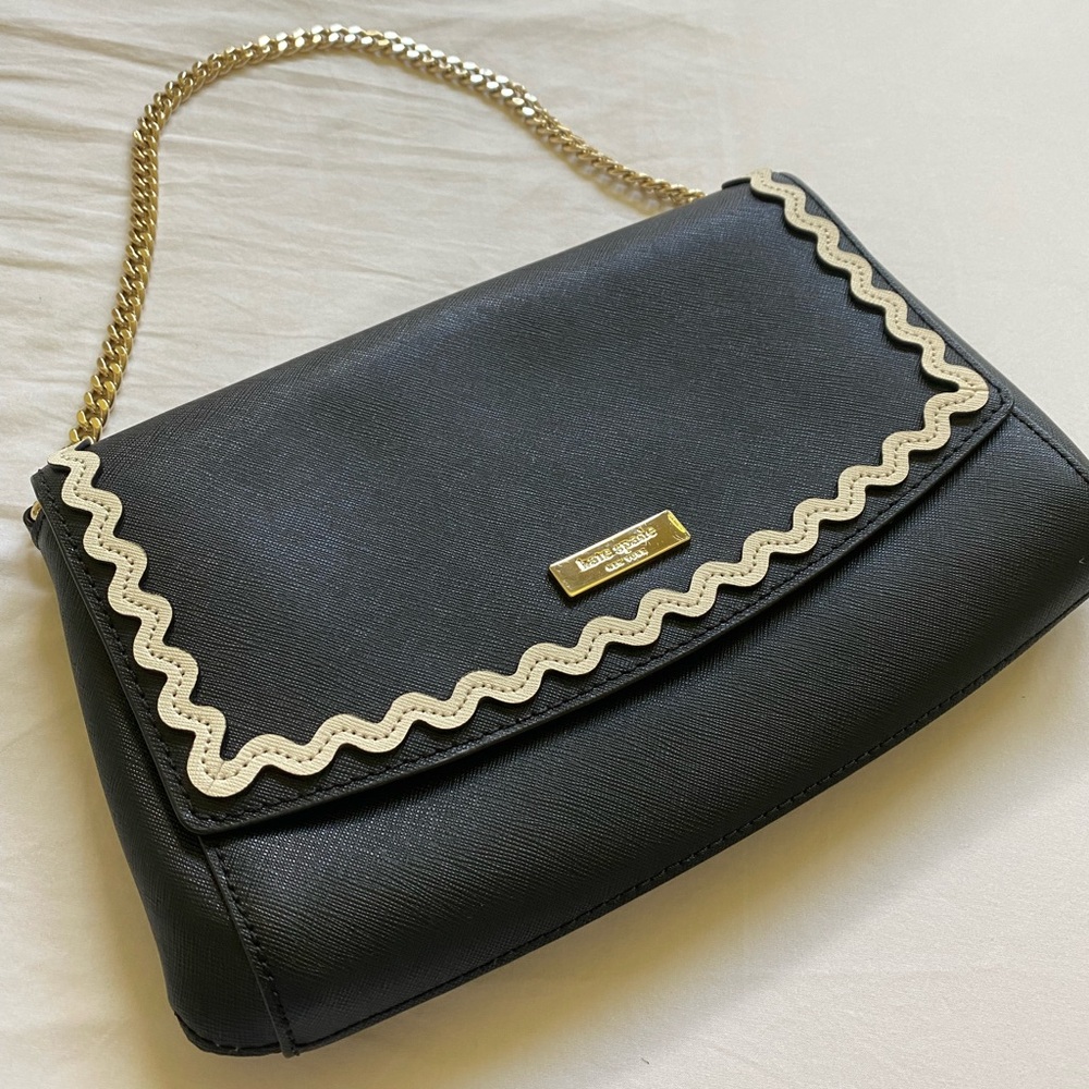 Kate Spade Laurel Way Greer Handbag Purse in Black & White